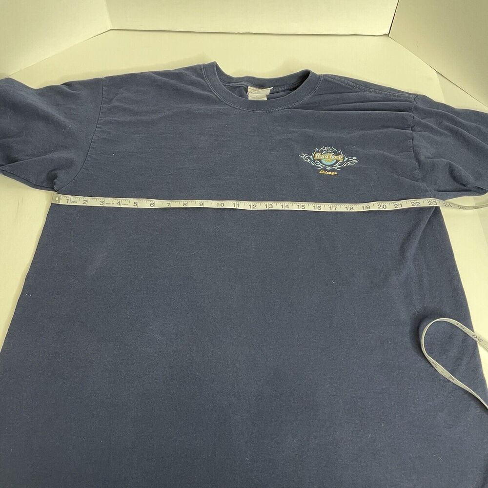 Hard Rock Cafe Chicago Graphic T-Shirt, XL, Dark Blue, Short Sleeve - Picture 8 of 9